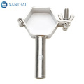 Sanitary Stainless Steel SS304 Food Grade Heavy Duty Screw Hexagon Pipe Holder